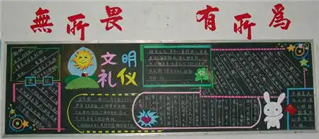 文明礼仪黑板报行好事