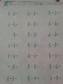 求大家能给我一百道分数计算题的例子