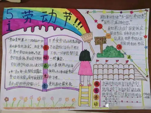 酿造幸福,劳动最美常平第四小学五一劳动节手抄报比赛