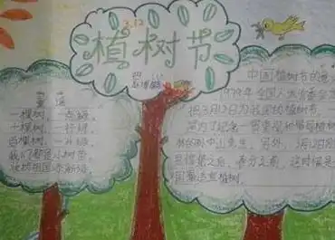 植树节手抄报一等奖漂亮