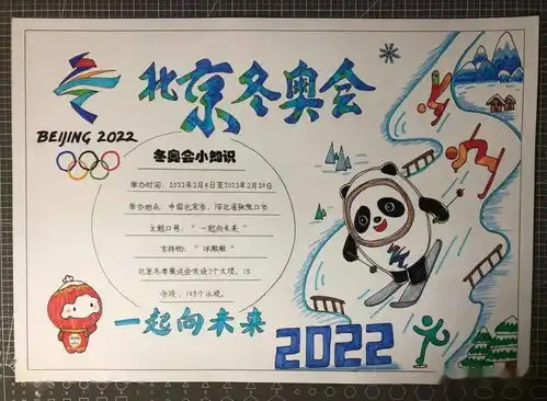 收藏必选2022北京冬奥会最新主题儿童画手抄报,满满的干货资料