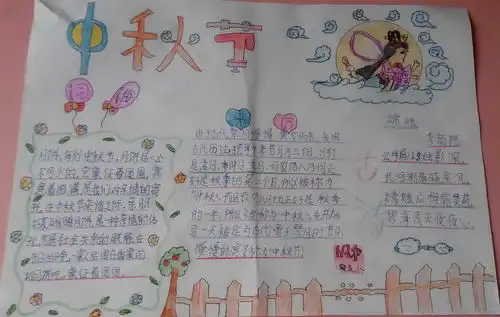 中秋节手抄报图片和资料2