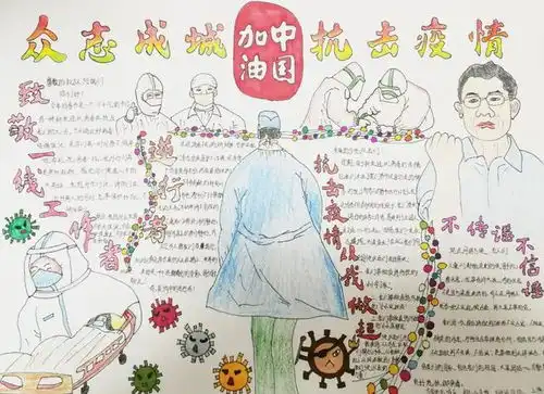 文旅战疫泉城在行动济南市博物馆抗击疫情青少年在行动手抄报作品第一批作品展播正在进行