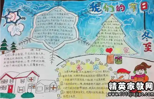关于节气冬至的手抄报