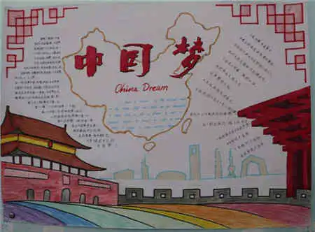 我的中国梦手抄报图片国家好,民族好