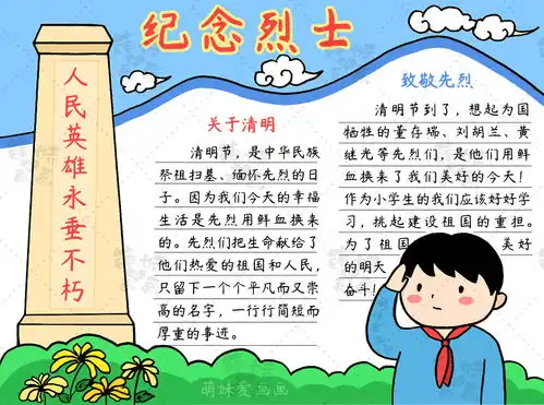 四款简单又漂亮的清明节手抄报模板,含内容文字,可收藏备用