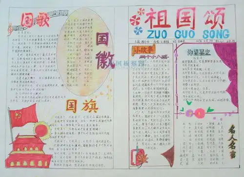 怎么画手抄报关于美丽的祖国设计图