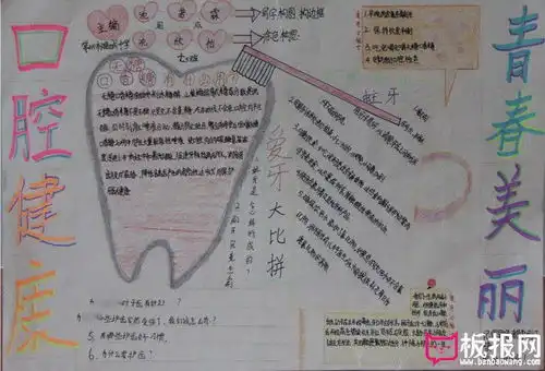 爱牙护齿手抄报图片,爱牙大比拼