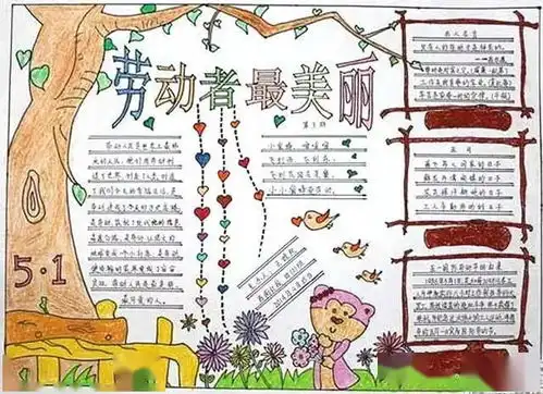 五一劳动节好词好句,手抄报精选,这份小报你要收好