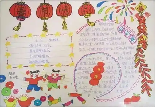 快收藏2018狗年春节手抄报,既简单又漂亮