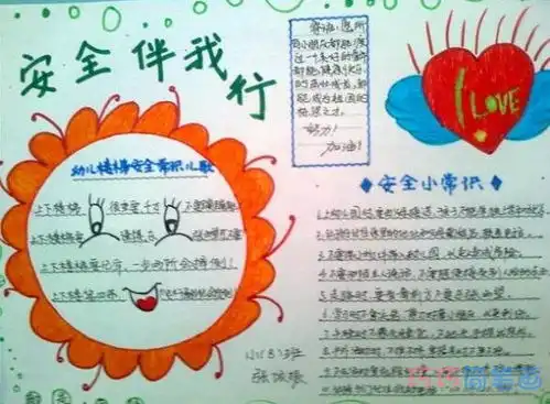 关于平安校园安全小常识安全伴我行的手抄报简单漂亮