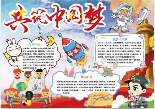 中华民族一家亲同心共筑中国梦的手抄报