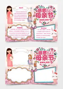 粉色卡通感恩母亲节手抄报小报模版word模板下载docx格式熊猫办公