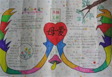 母亲节手抄报祝母亲节日快乐