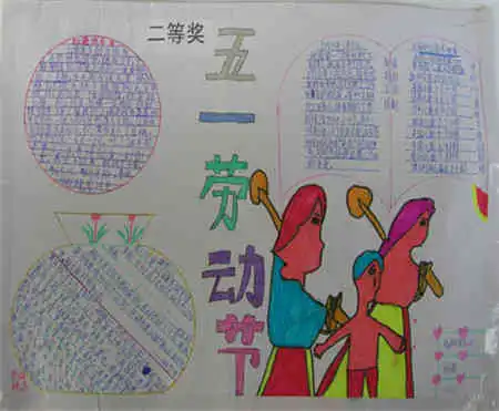 五一劳动节手抄报五一放假真高兴