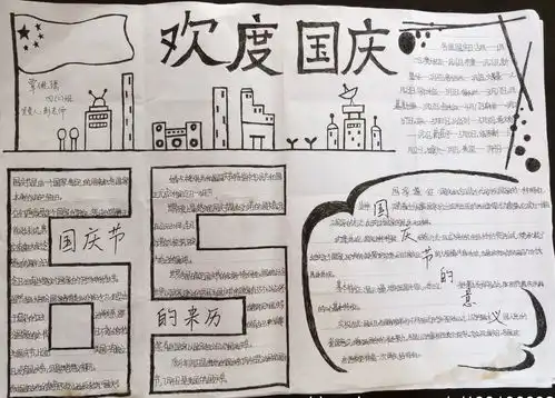 欢度65国庆手抄报图片