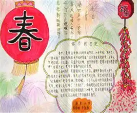 春节手抄报九九吉祥,十分美满