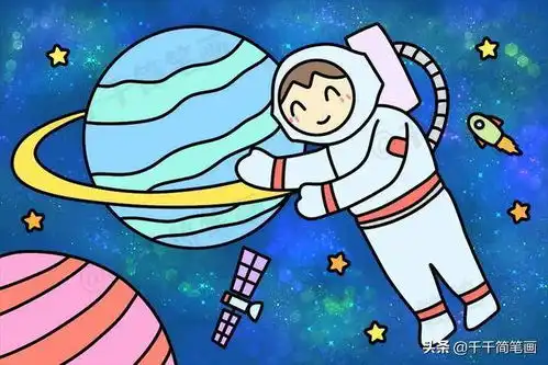 小学生最爱的科幻画涂色画步骤图,简单好看快收藏