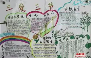 三心三爱的手抄报