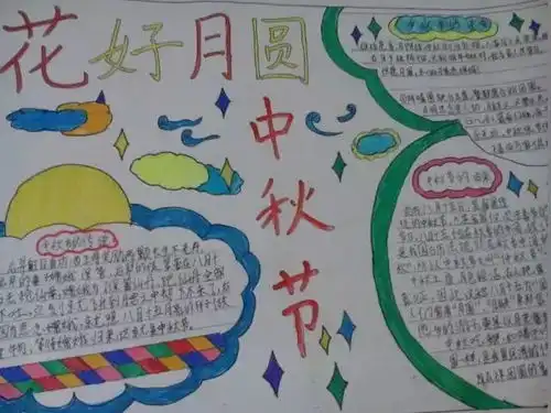 小学生中秋节手抄报与黑板报大全,近50张图片每一张都是精选