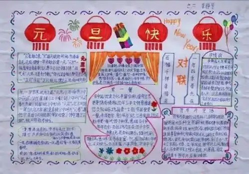 让孩子画出一份鹤立鸡群的2019元旦手抄报,秘诀在这里有视频教学