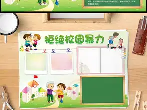 拒绝校园暴力小报手抄报反对欺凌电子模板图片worddoc设计图下载校园安全手抄报大全编号16546454
