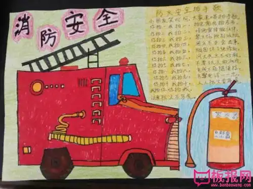 消防安全手抄报图片,消防安全在我心