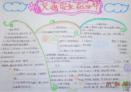 强化自我保护,安全伴我同行手抄报