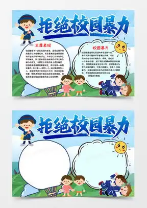 模板下载校园暴力手抄报图片设计素材熊猫办公