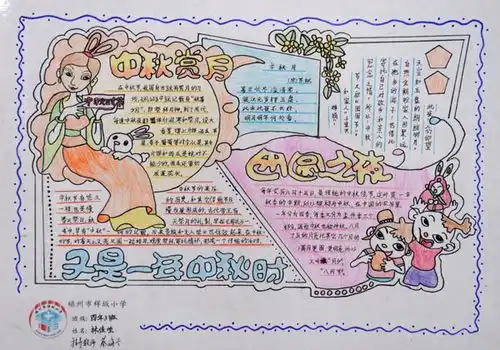 三等奖中秋节小报
