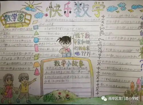 快乐学习,数学在我身边记龙小数学手抄报竞赛活动