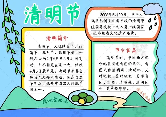 含文字内容的2023清明节手抄报模板合集,简单又漂亮,可收藏备用