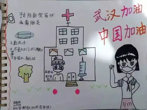 抗击疫情基层行动绘制手抄报录制小视频盐田学子为抗疫英雄加油
