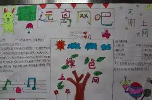 绿色上网拒绝网游手抄报简单漂亮