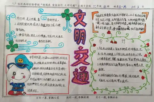 文明交通手抄报图片内容
