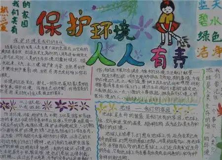 保护环境手抄报我是环保小卫