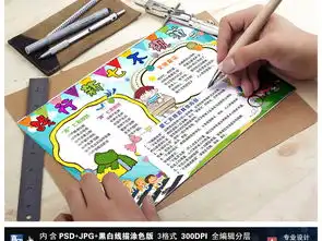 新七不规范电子小报争做文明礼仪学生小报图片模板psd设计图下载道德与法治手抄报大全编号17611978