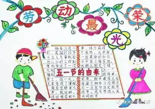 劳动节手抄报,用简笔画怎么画出儿童劳动的场景