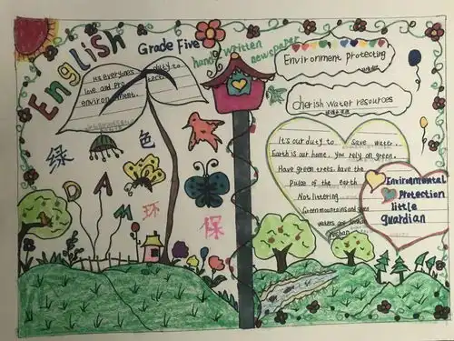 你怎么这么好看滁州二小开展英语手抄报比赛