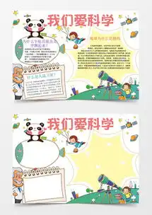 科学小报模板下载科学小报图片设计素材熊猫办公