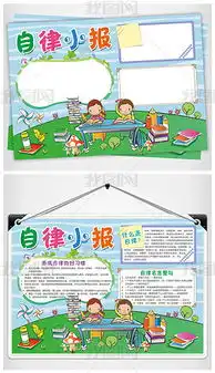 自律小报我的价值观好习惯手抄报电子小报图片模板下载