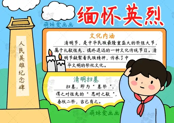 含文字内容的2023清明节手抄报模板合集,简单又漂亮,可收藏备用