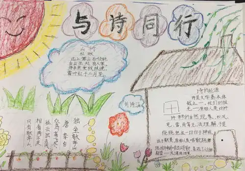 与诗同行手抄报图片2张