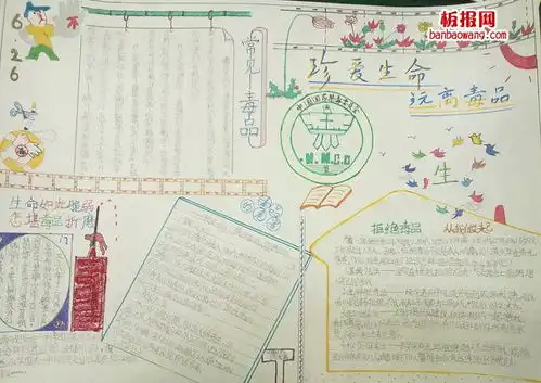 珍爱生命,远离毒品拒绝毒品,从我做起手抄报