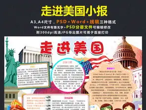 美国小报北美洲旅游城市地理手抄报小报素材图片psd模板下载50.77mb地理手抄报大全学科手抄报