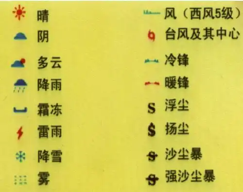 霜冻的天气符号