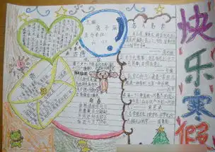 我的快乐寒假手抄报内容