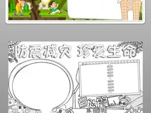 防震减灾小报地震安全知识手抄报电子模板图片worddoc设计图下载防震减灾手抄报大全编号17798456