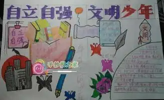 少年当自强的手抄报图片