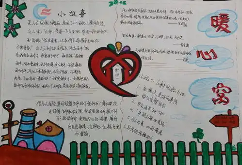 暖心窝手抄报版面设计图